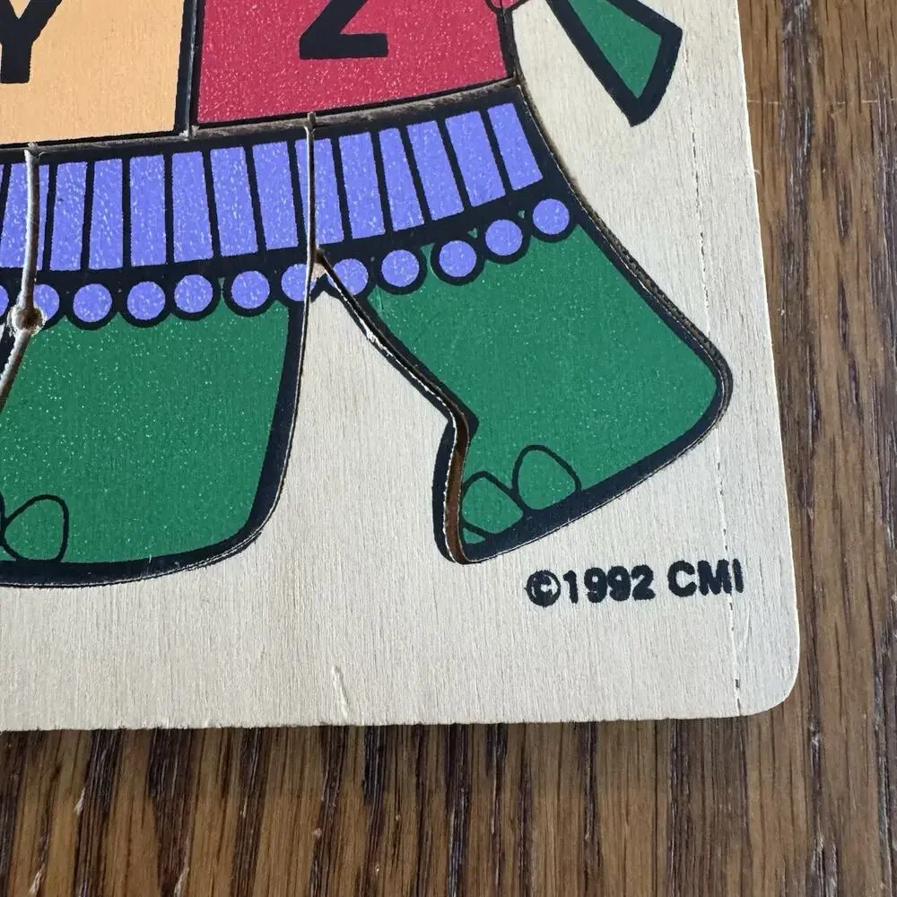 VTG Chadwick Miller 2 Wooden Puzzles Counting Alphabet Learning Non Toxic Paint